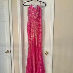 Stunning Pink and Gold Gown